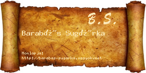 Barabás Sugárka névjegykártya